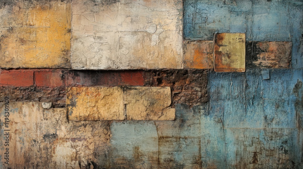 Obraz premium Weathered wall texture. Generative AI