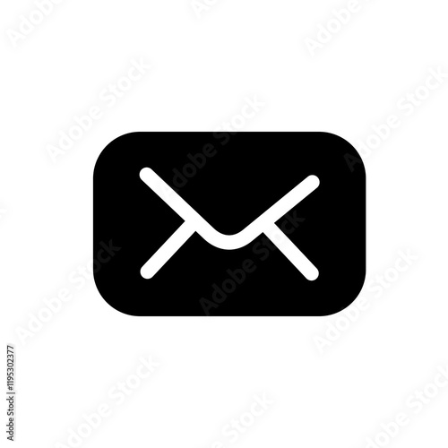 E-mail icon, Message send icon on transparent background