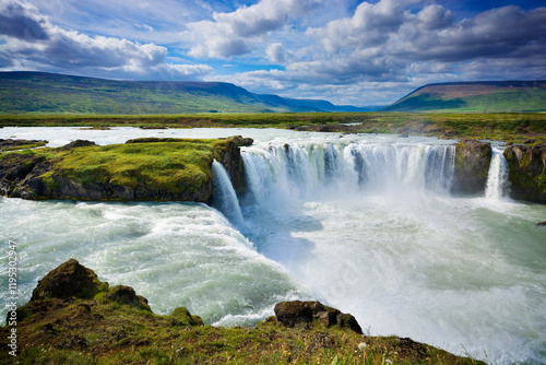 Goðafoss waterfall in north...