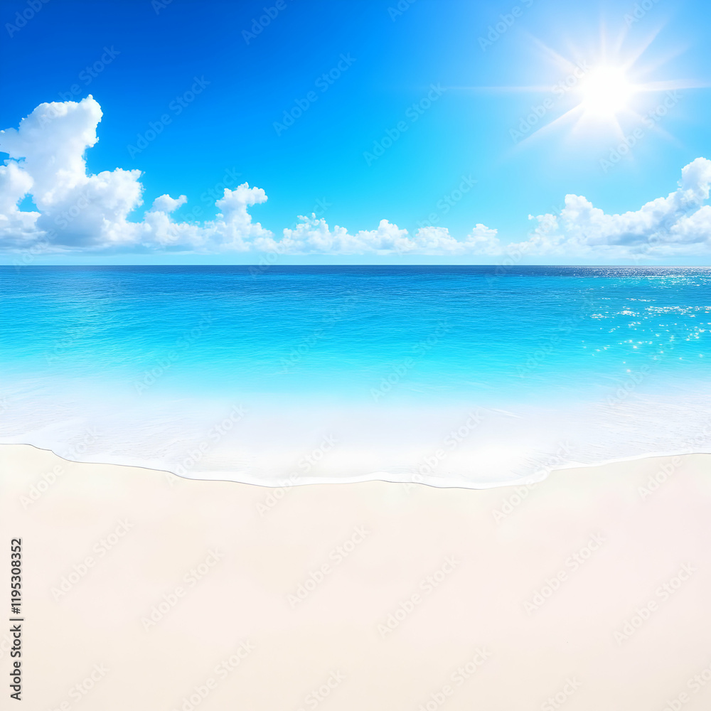 Obraz premium Sunny Beach Background Illustration