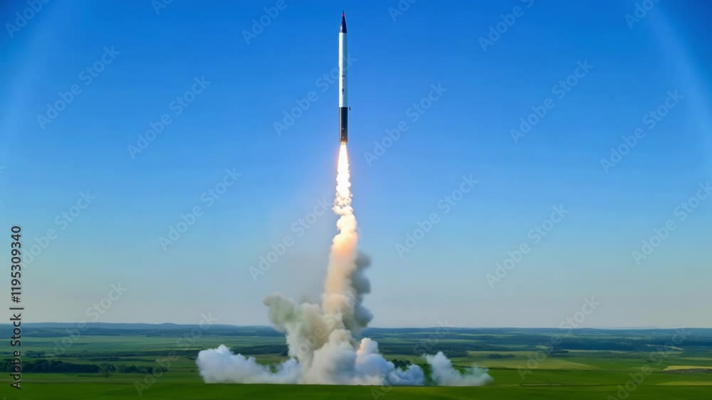 4k video of a rocket launch.