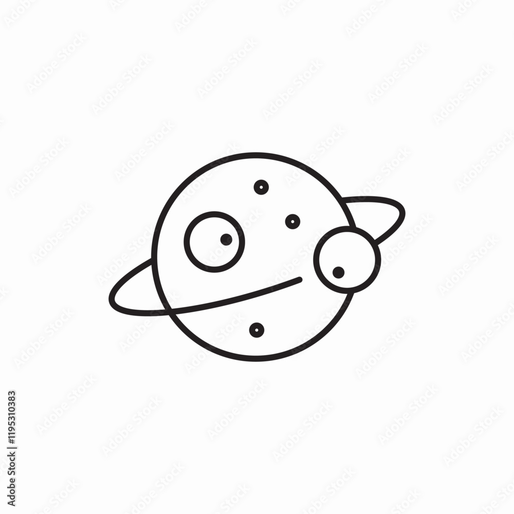 planet universe saturn icon vector sign planet universe saturn icon vector sign