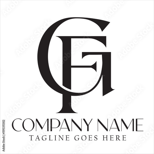 Letter GF or FG vector logo design for luxury, fashion, jewelry, boutique, and startup
