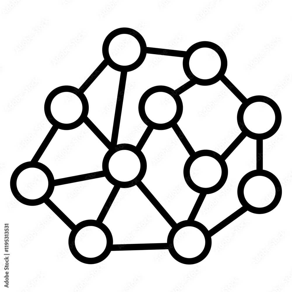 Neurons Circuit Icon Neurons Circuit Icon