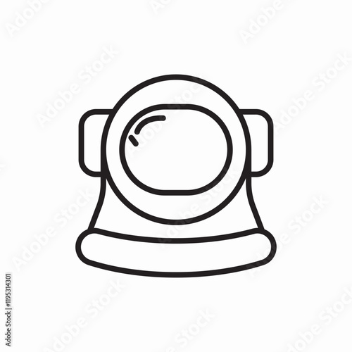 astronaut helmet icon vector sign