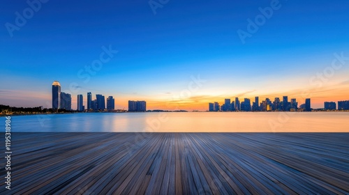 City Skyline at Sunset