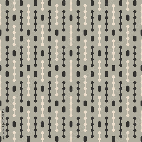 Gray and beige seamless pattern with geometric shapes