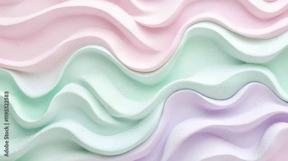 Gentle pastel waves in soft pink and lavender create a calming visual experience for relaxation and inspiration Gentle pastel waves in soft pink and lavender create a calming visual experience for relaxation and inspiration
