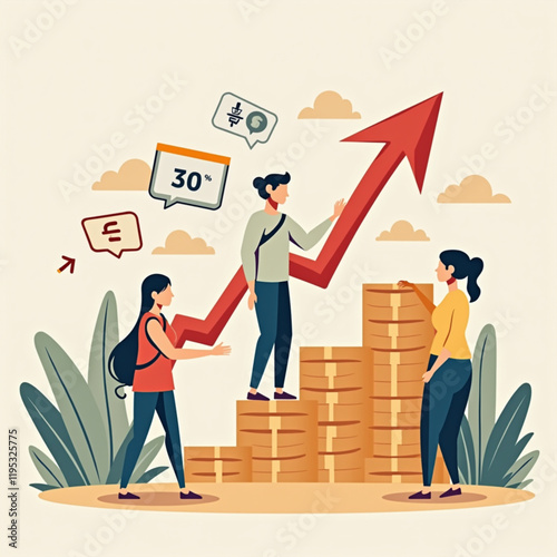 Paid marketing and advertising boost to increase sales. Campaign to create brand recognition with purchased ads, commercials and banners. Simple design. 