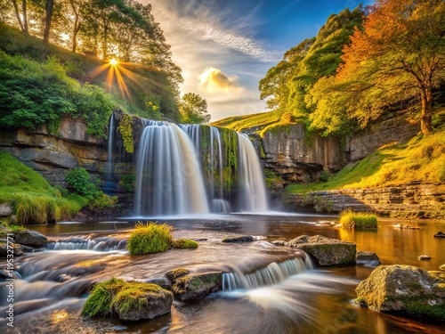 Gayle Beck Waterfall Hawes Yorkshire Dales Sunrise Photography photo