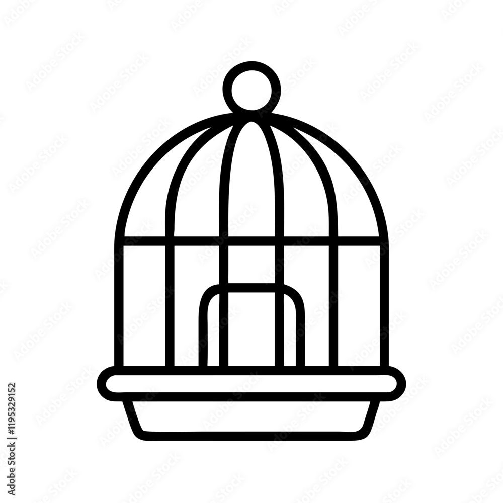 birdcage icon, birdcage line art - simple line art of birdcage, perfect for birdcage logos and icons and themed design birdcage icon, birdcage line art - simple line art of birdcage, perfect for birdcage logos and icons and themed design
