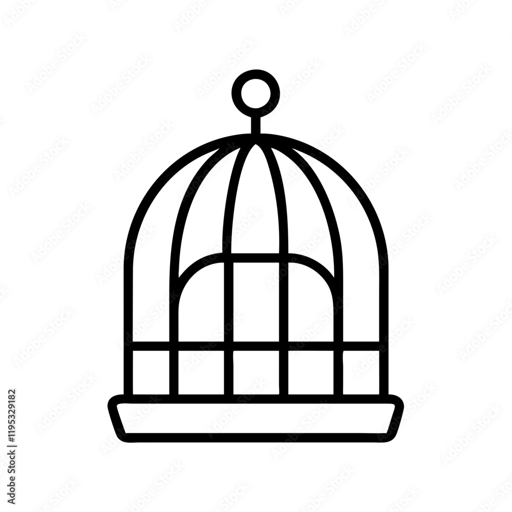 birdcage icon, birdcage line art - simple line art of birdcage, perfect for birdcage logos and icons and themed design birdcage icon, birdcage line art - simple line art of birdcage, perfect for birdcage logos and icons and themed design