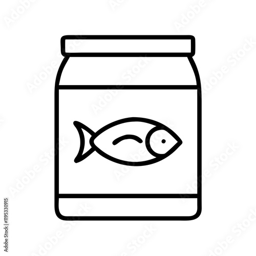 fish food icon, fish food line art - simple line art of fish food, perfect for fish food logos and icons and themed design  photo