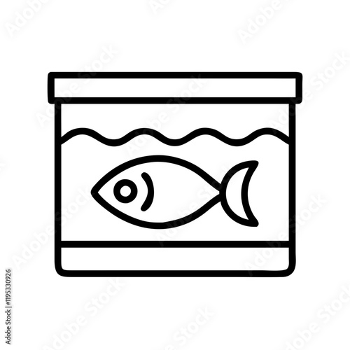 fish tank icon, fish tank line art - simple line art of fish tank, perfect for fish tank logos and icons and themed design 