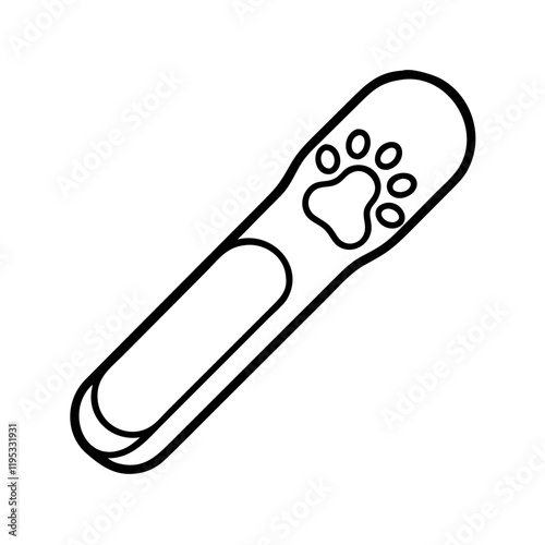 pet nail file icon, pet nail file line art - simple line art of pet nail file, perfect for pet nail file logos and icons and themed design 