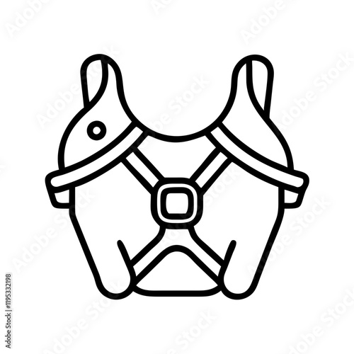 pet training harness icon, pet training harness line art - simple line art of pet training harness, perfect for pet training harness logos and icons and themed design  photo