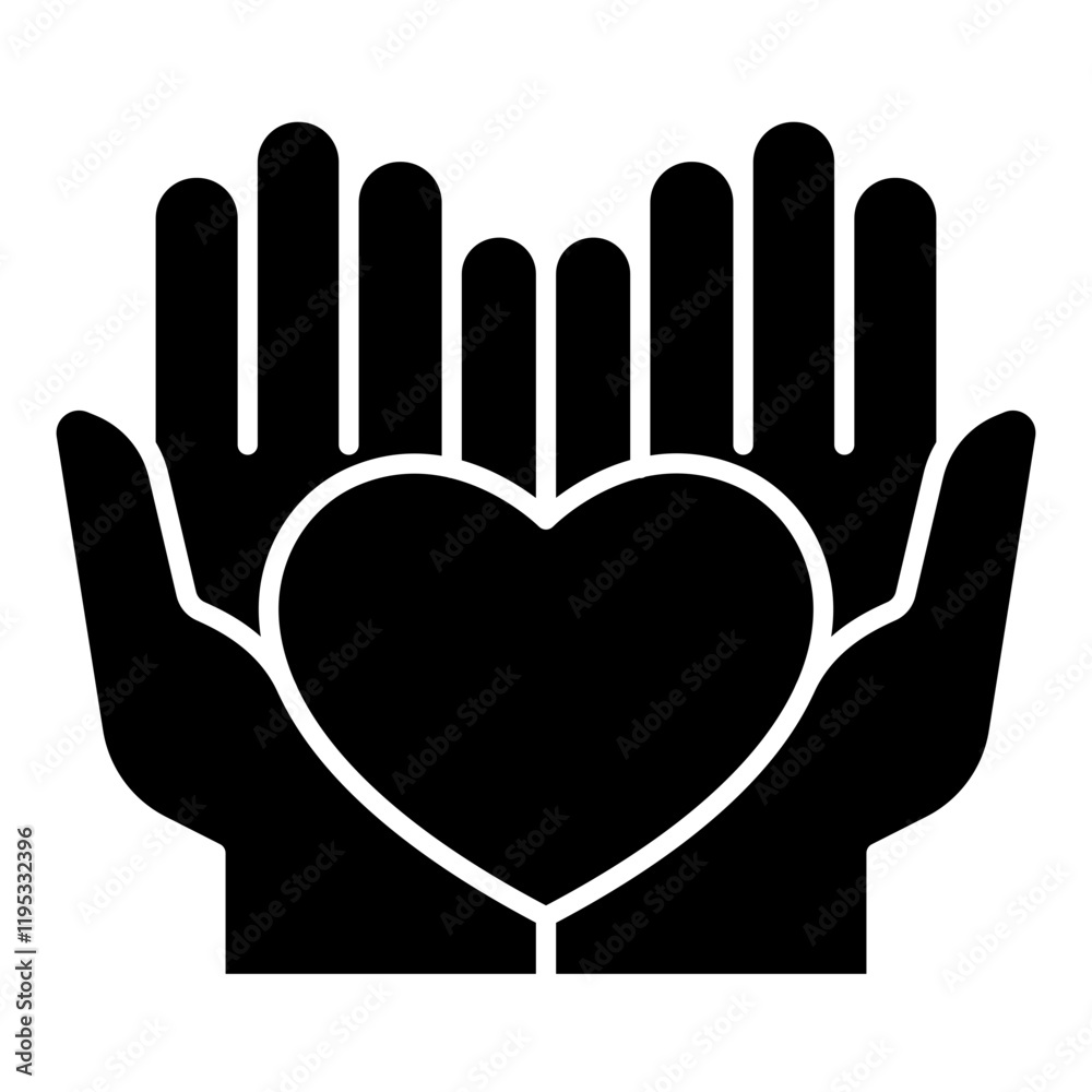 Obraz premium Giving love icon