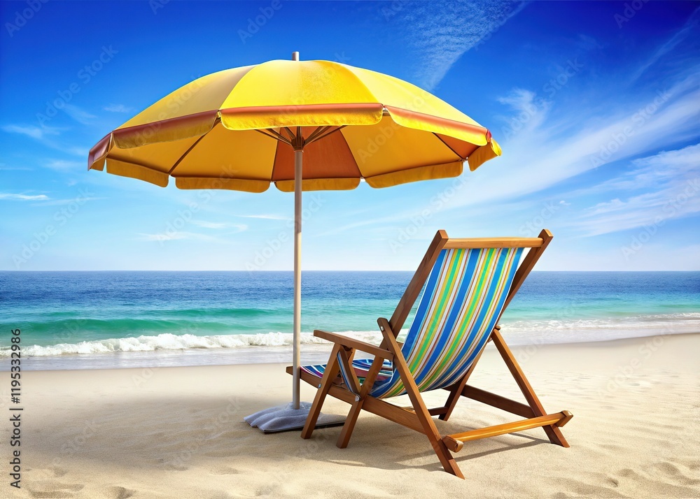Beach Chair Umbrella PNG, Summer Relaxation, Tropical Paradise, High-Resolution Image Beach Chair Umbrella PNG, Summer Relaxation, Tropical Paradise, High-Resolution Image