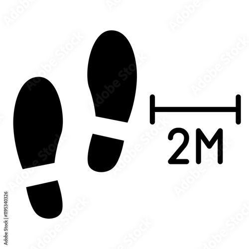 Social distancing icon