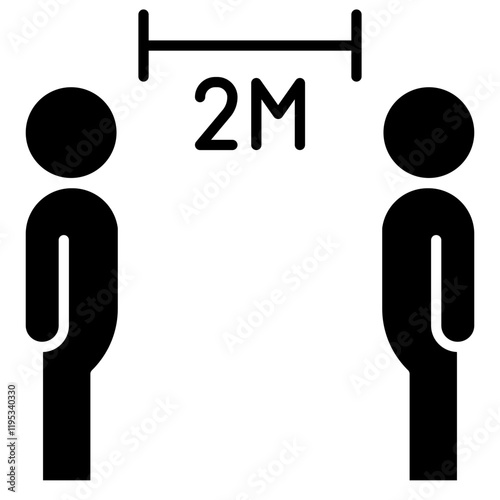 Social distancing icon