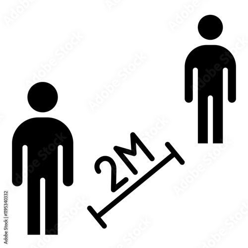 Social distancing icon