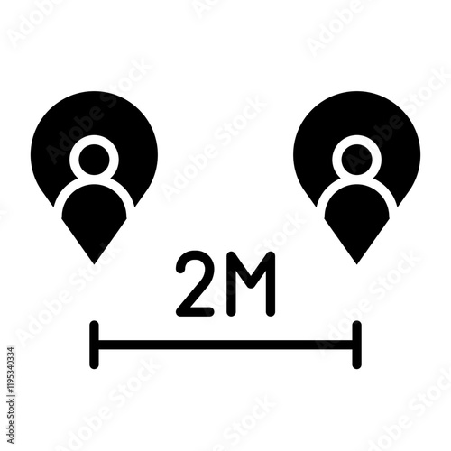 Social distancing icon