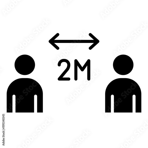 Social distancing icon