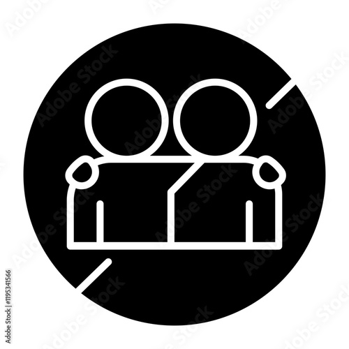 Social distancing icon