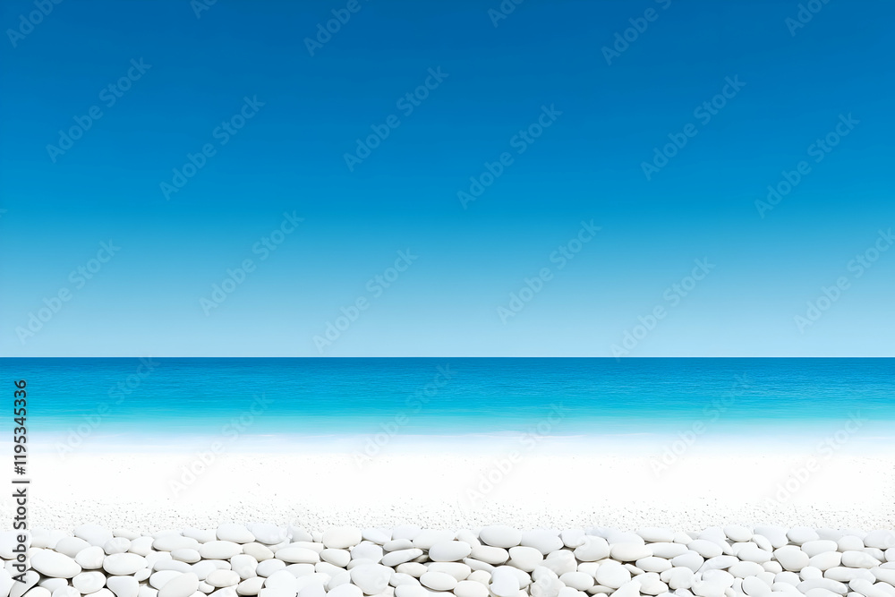 Obraz premium Serene Beach Background Illustration