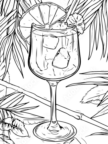Coloring Page - vectorized - From the Love, Vacation, Fun and Drinks - Package