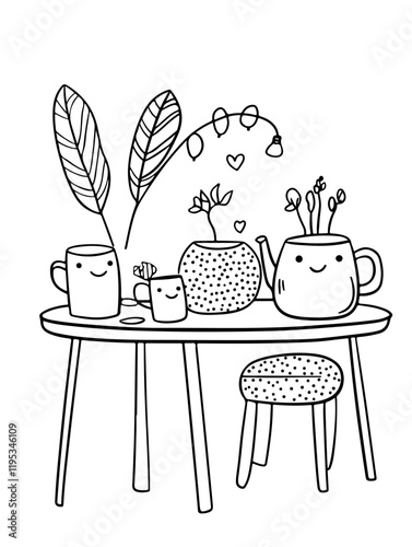 Coloring Page - vectorized - From the Love, Vacation, Fun and Drinks - Package