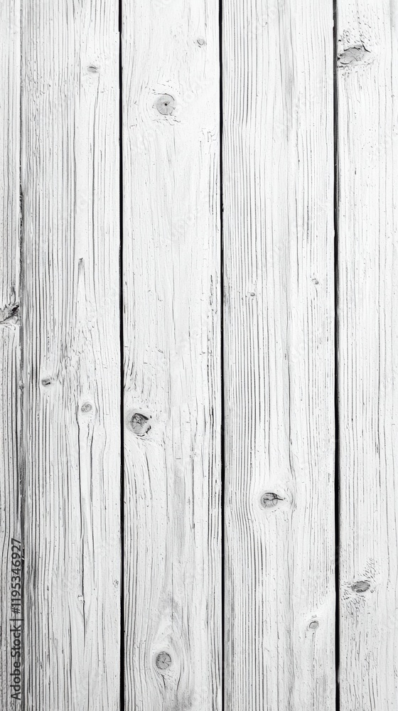 Fototapeta premium Whitewashed wooden plank texture for rustic design backdrops