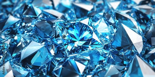 Shimmering Texture of Blue Jewel in Light