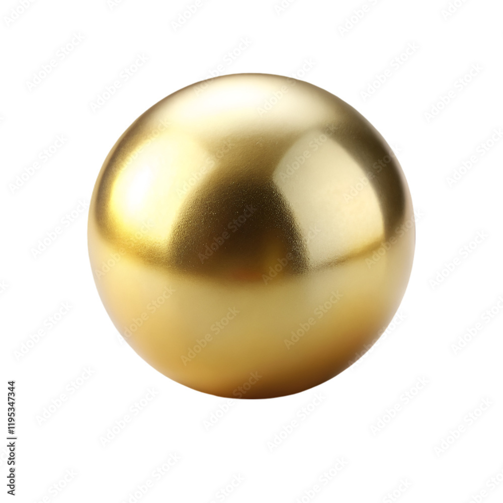 Obraz premium Golden ball isolated on transparent background