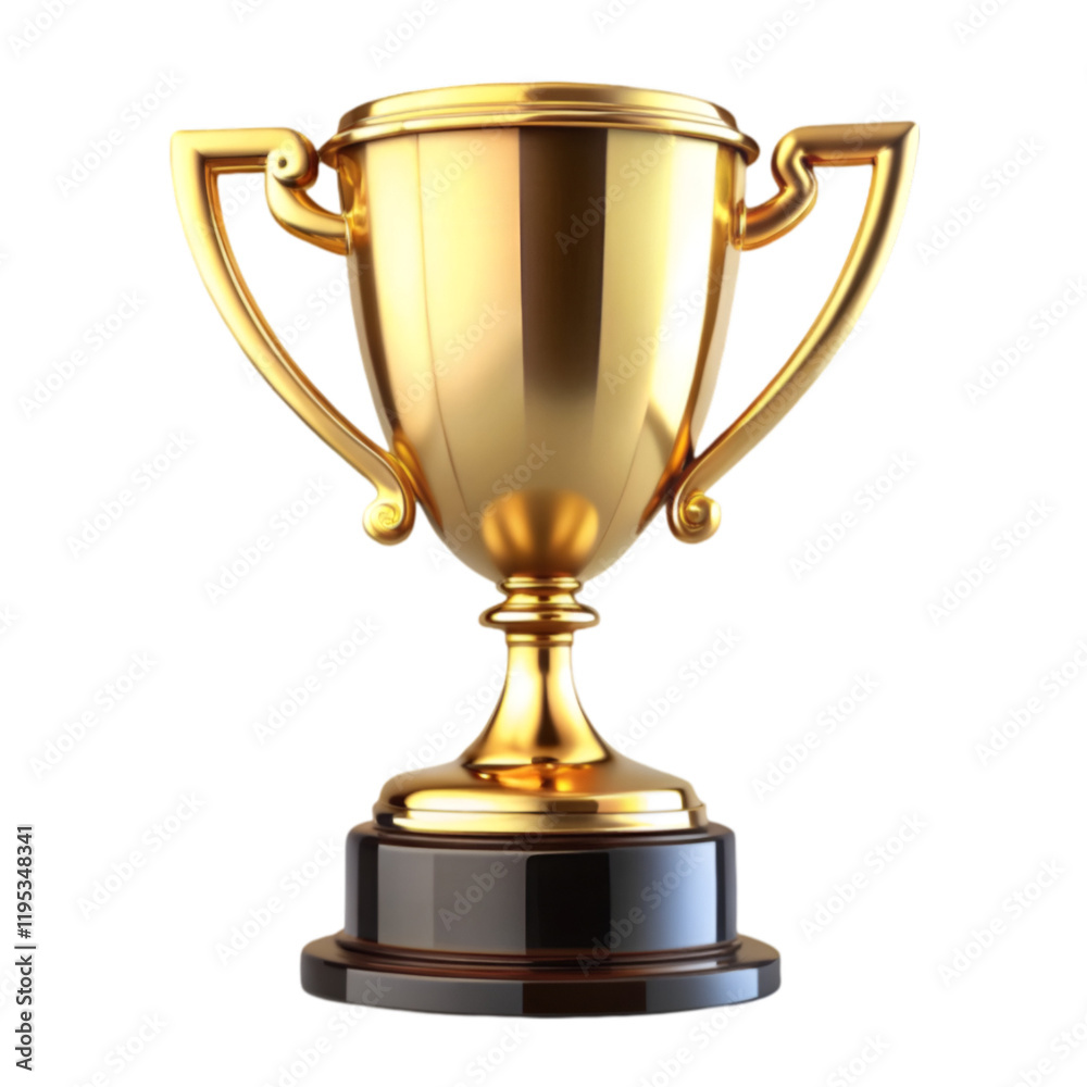 Gold trophy isolated on transparent background Gold trophy isolated on transparent background