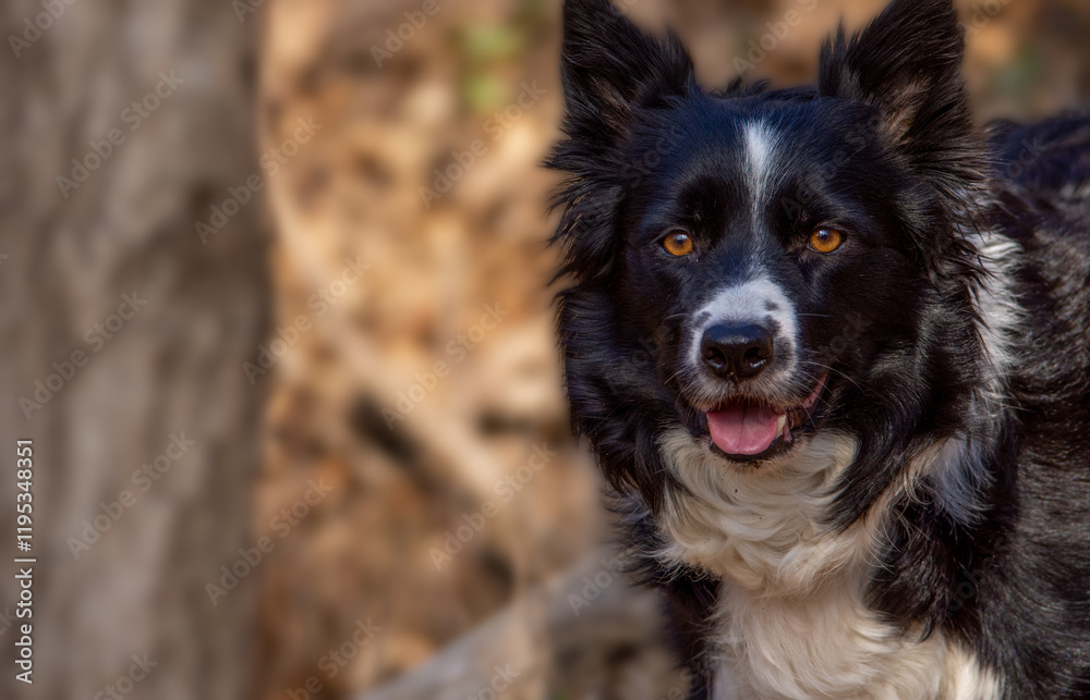 Happy Border Collie dog standing outdoors with bright eyes and a playful expression. Perfect for pet care, outdoor adventures, family themes, and marketing campaigns. Happy Border Collie dog standing outdoors with bright eyes and a playful expression. Perfect for pet care, outdoor adventures, family themes, and marketing campaigns.