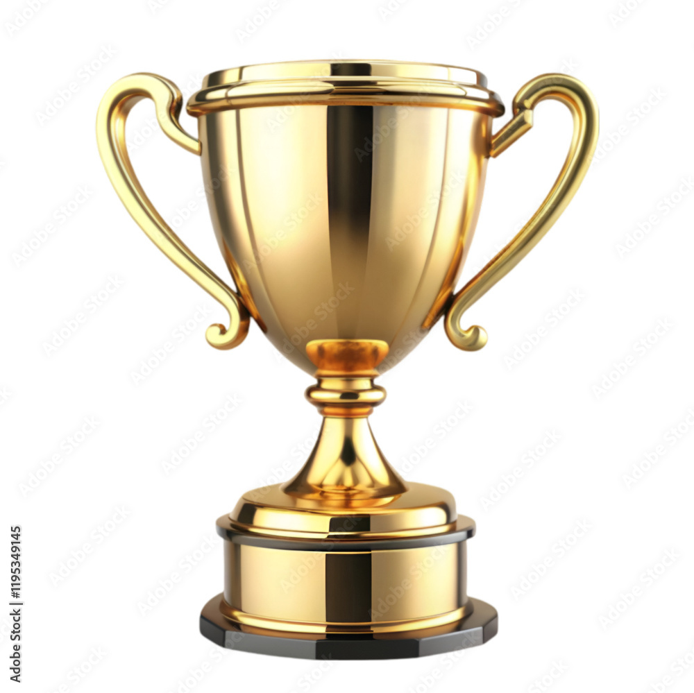 Gold trophy isolated on transparent background Gold trophy isolated on transparent background