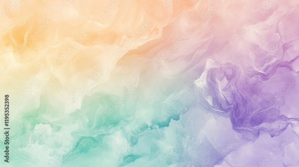 Soft pastel gradient background creating a serene and calming atmosphere in a creative space Soft pastel gradient background creating a serene and calming atmosphere in a creative space