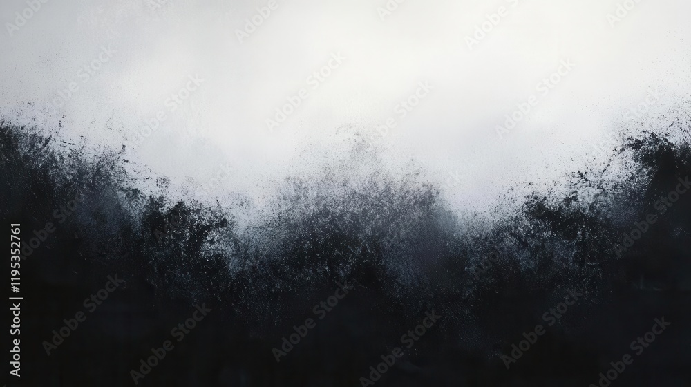 Obraz premium dramatic black, white, and gray gradient background with a grainy texture, creating a moody and atmospheric backdrop suitable for cover art or promotional materials