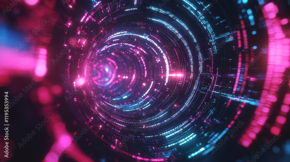 Obraz premium dynamic abstract background featuring vibrant speed light trails, creating a futuristic atmosphere with neon colors and motion effects
