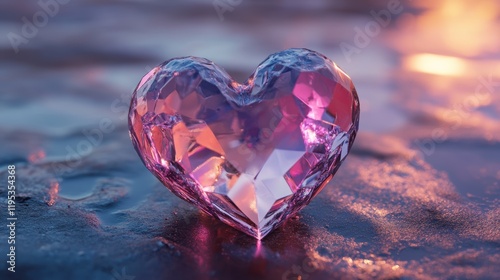 Fragmented heart an artistic display of love and beauty in diamond-shaped segments