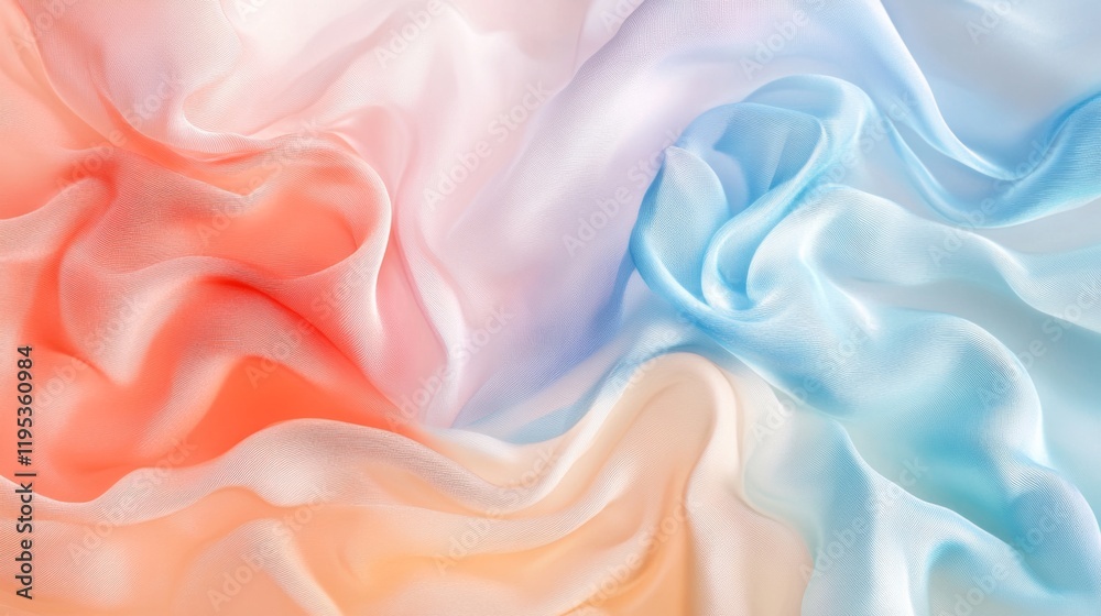Obraz premium Delicate Ombre Silk Fabric Texture