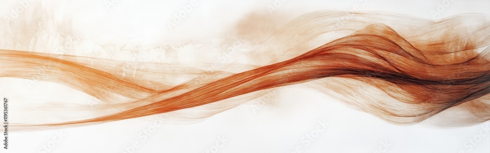 Fototapeta premium Abstract artwork featuring flowing lines of pencil strokes in warm hues blending seamlessly on a textured background