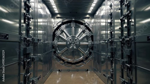 Secure Bank Vault Door Closing Mechanism