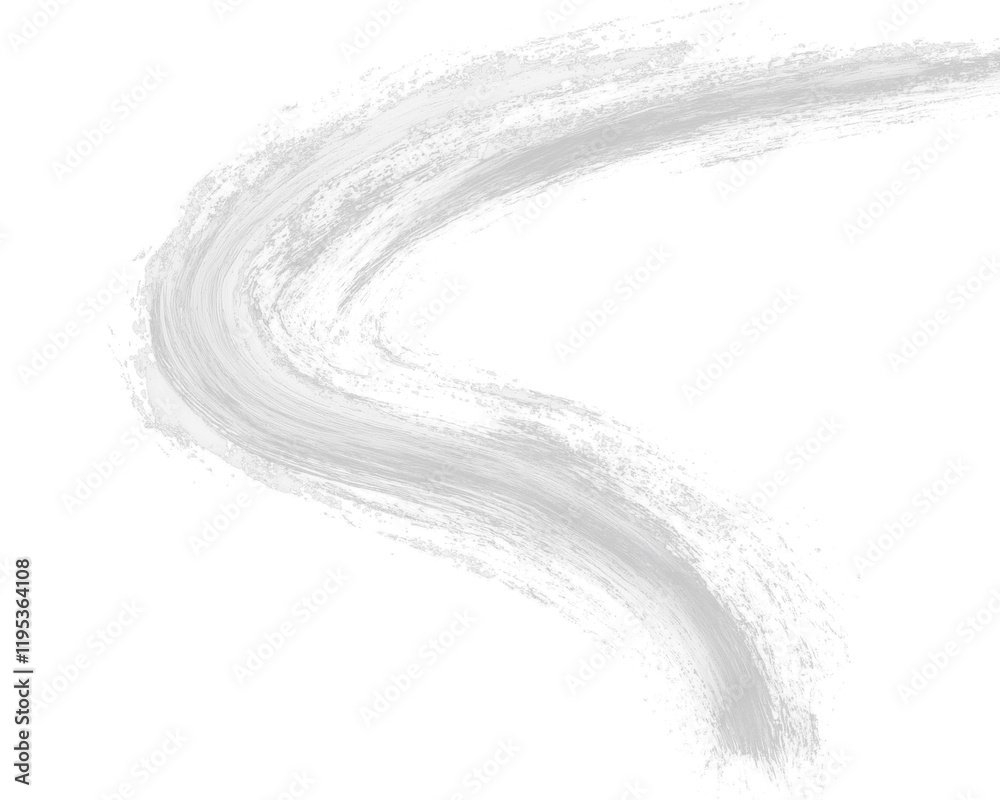 Fototapeta premium dynamic black curved arrow outlined with faint brush lines on textured background, creating sense of movement and direction. artistic brush strokes add depth and contrast
