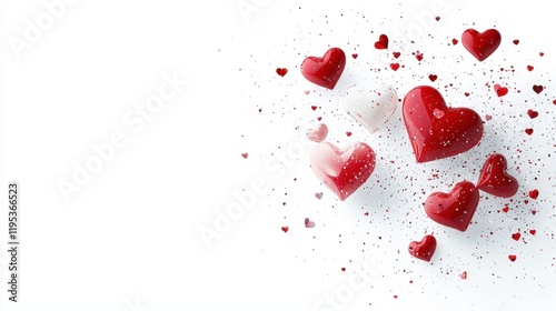 Heart Shaped Lollipops in Red and Pink for Romantic Celebrations and Events