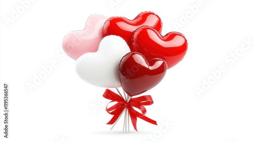 Heart Shaped Lollipops in Red and Pink Colors for Romantic Celebrations