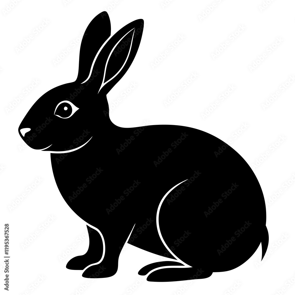 Obraz premium Rabbit silhouette