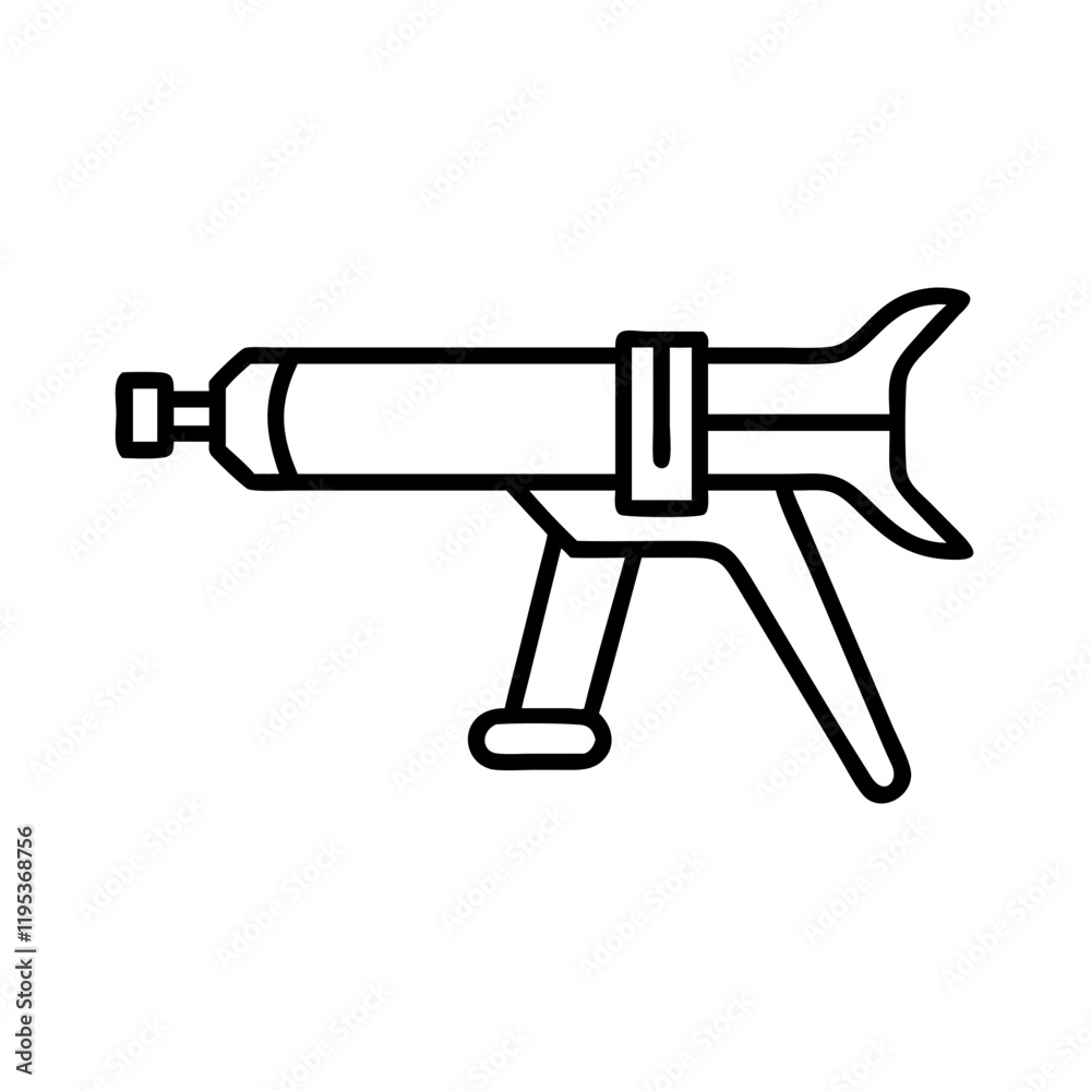 caulking gun icon, caulking gun line art - simple line art of caulking gun, perfect for caulking gun logos and icons and themed design caulking gun icon, caulking gun line art - simple line art of caulking gun, perfect for caulking gun logos and icons and themed design