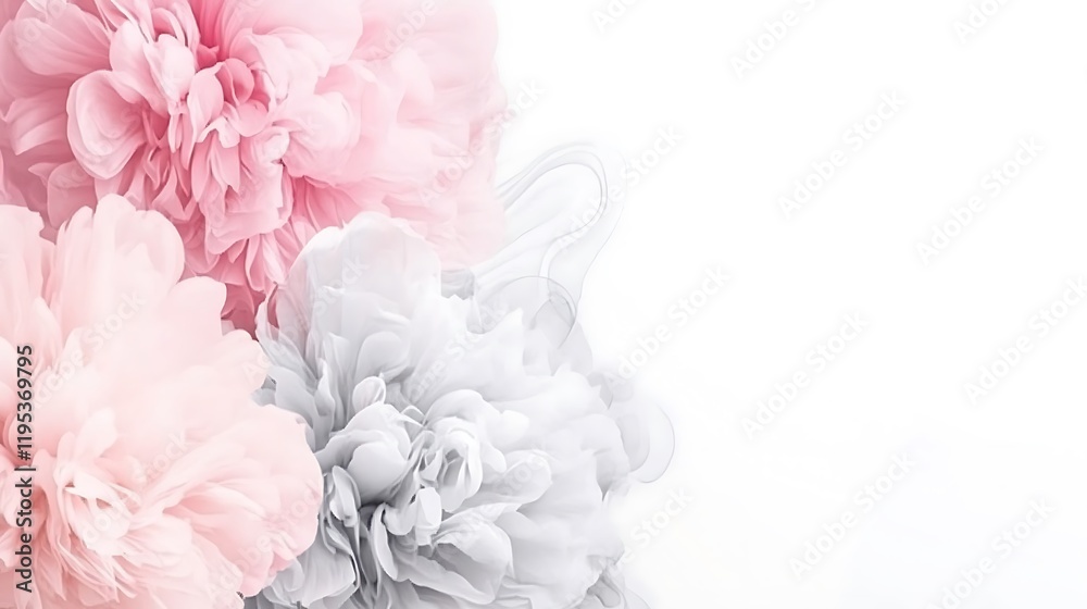 Soft Pastel Lilac Gradient with Cloud-Like Flower Background Soft Pastel Lilac Gradient with Cloud-Like Flower Background